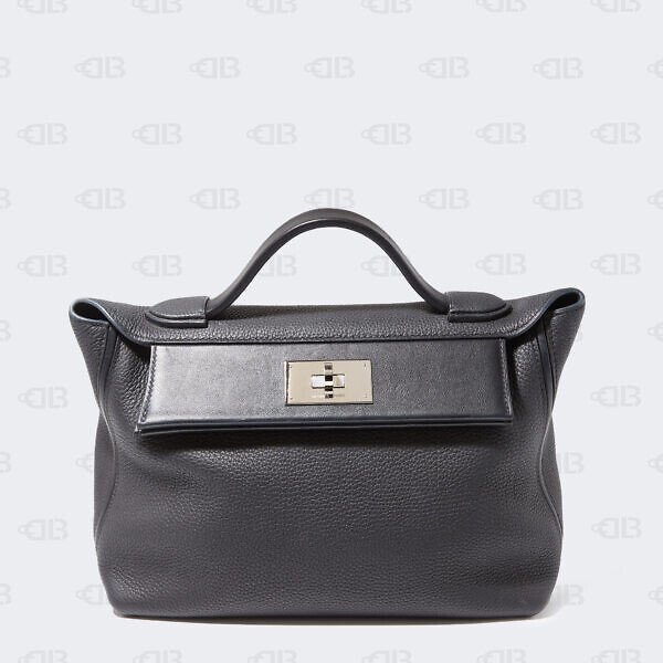 Hermes Noir Taurillon Maurice and Swift Leather