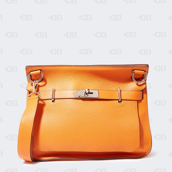 Hermes Orange Taurillon Clemence Leather