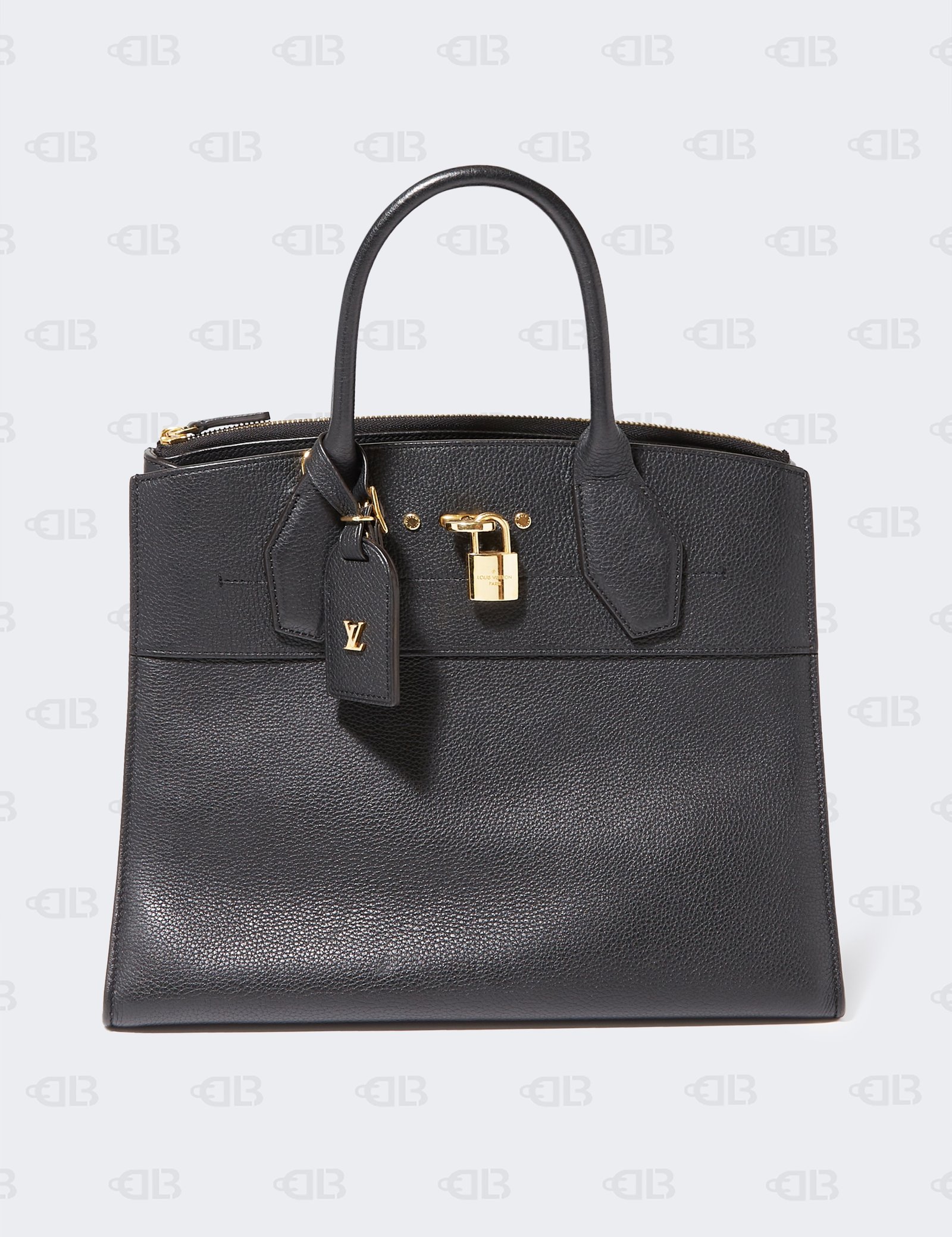 Louis Vuitton City Steamer PM Calfskin Leather Black Shoulder HandBag