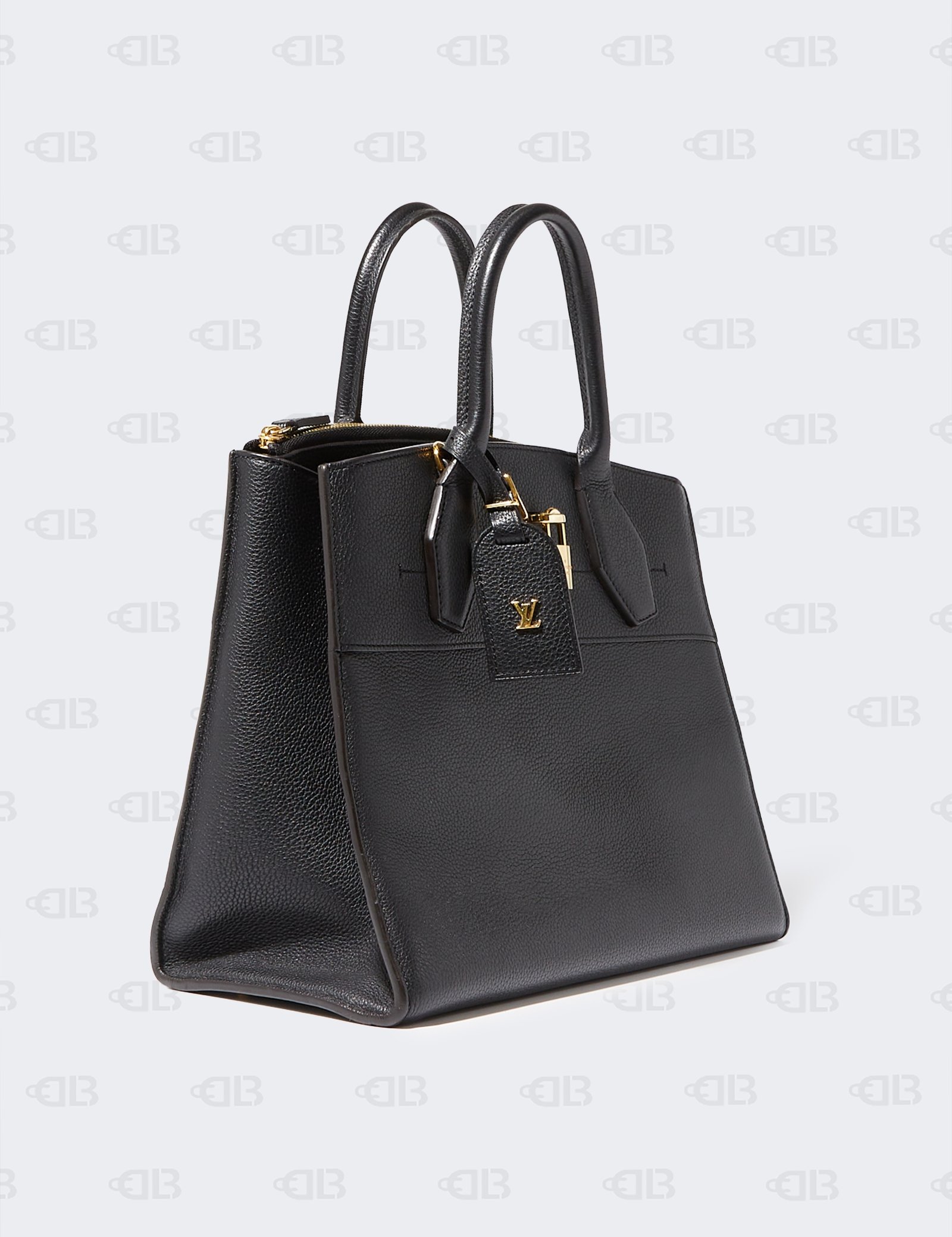 Louis Vuitton City Steamer PM Calfskin Leather Black Shoulder HandBag