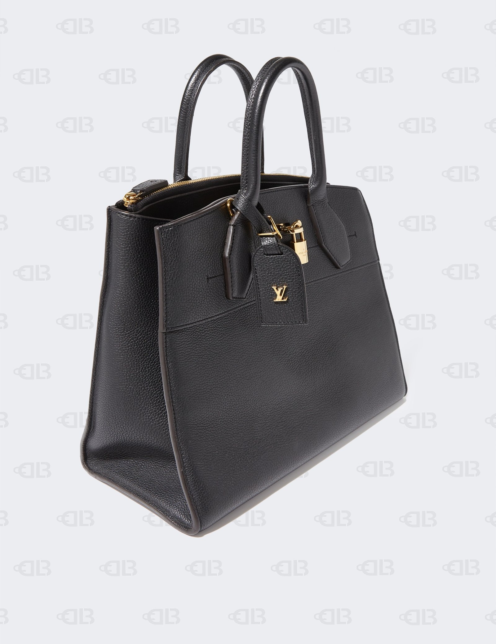 Louis Vuitton City Steamer PM Calfskin Leather Black Shoulder HandBag