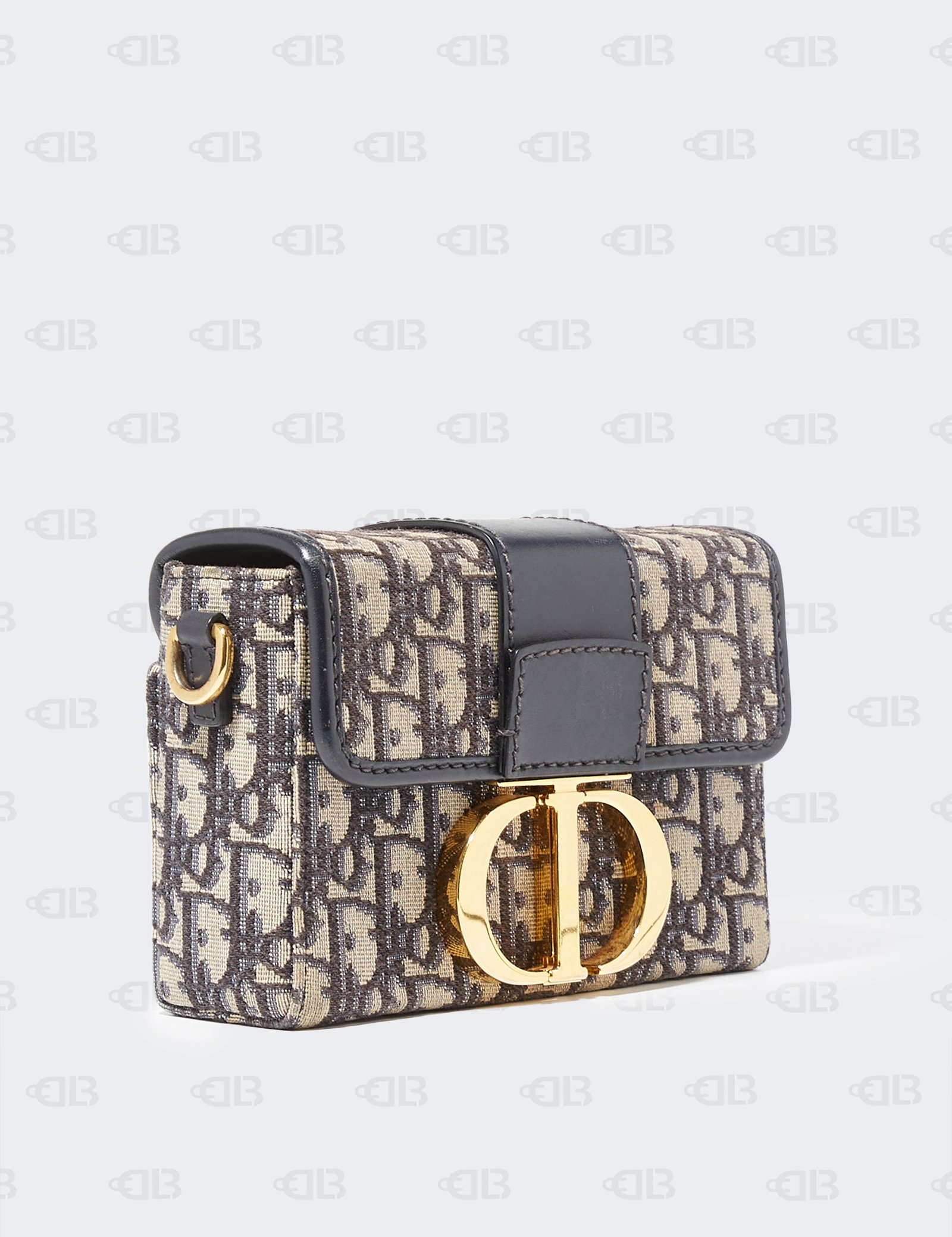 Christian Dior 30 Montaigne Box Bag Oblique Canvas Blue