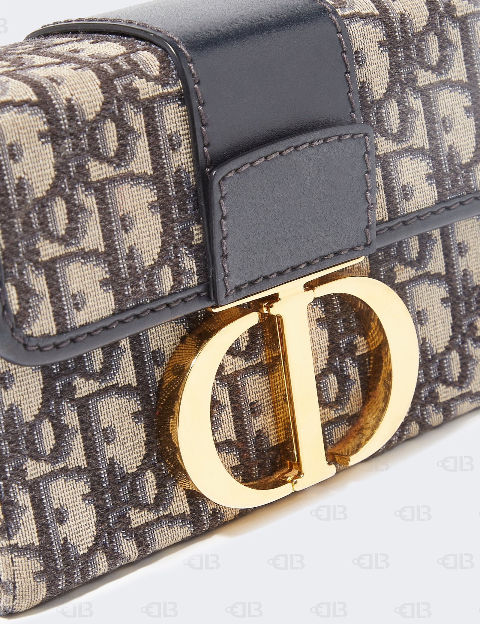 Christian Dior 30 Montaigne Box Bag Oblique Canvas Blue