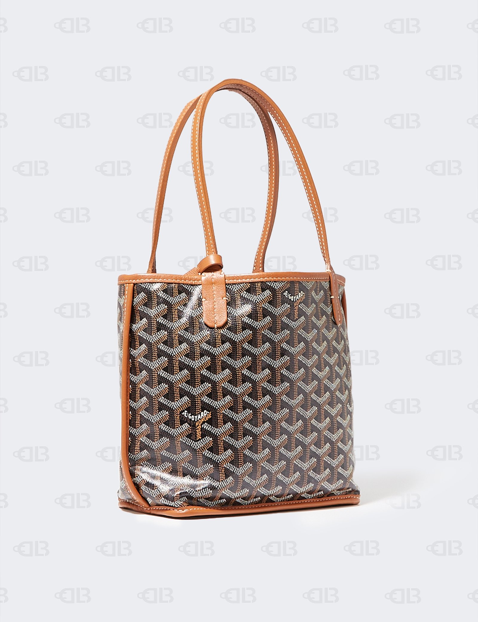 Goyard  Goyardine Reversible Mini Anjou Black Gold
