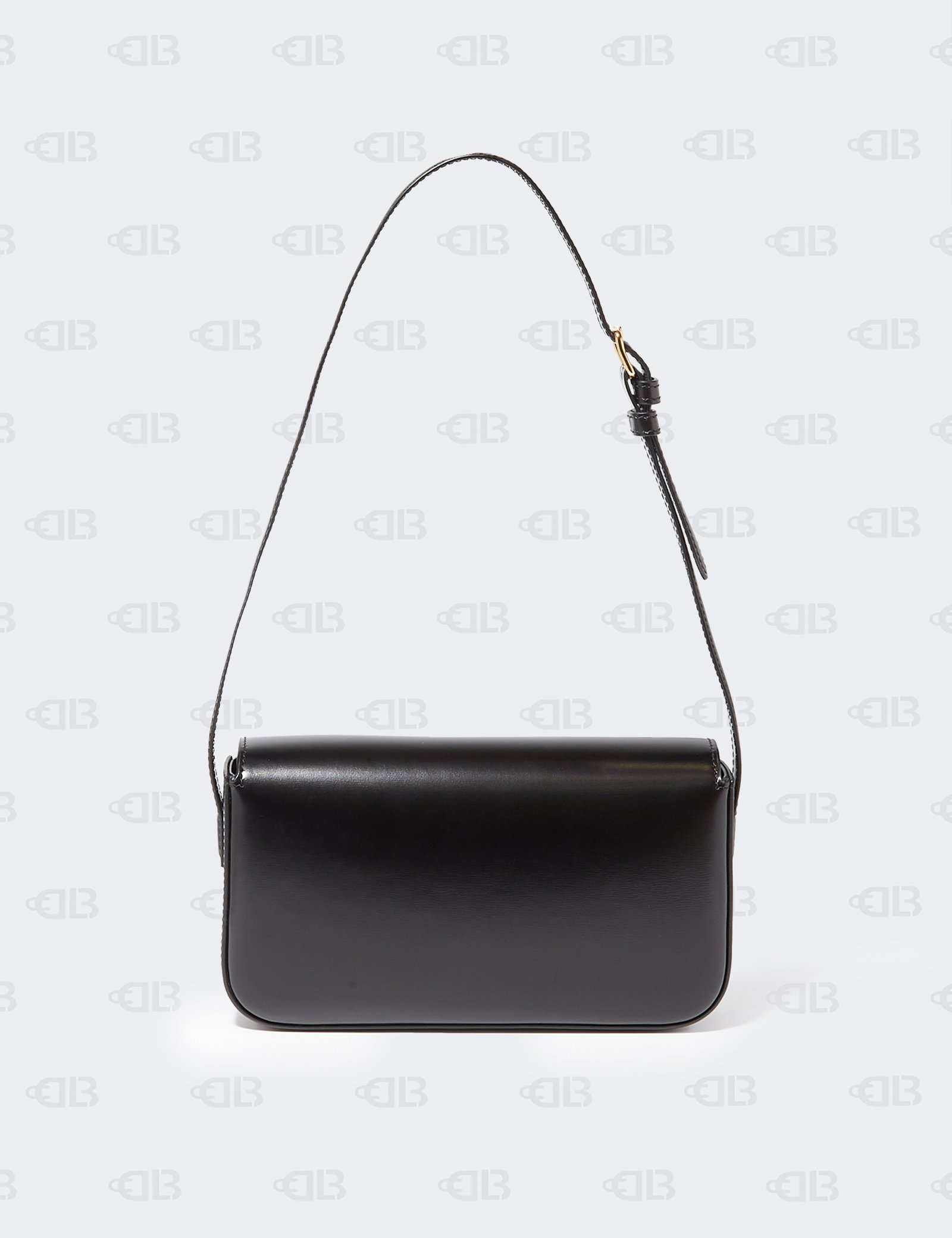 Celine Black Leather Classique Triomphe Shoulder Bag