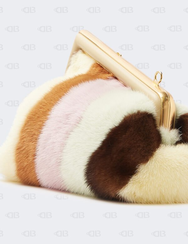 Fendi First Multicolor Fur Shoulder Bag