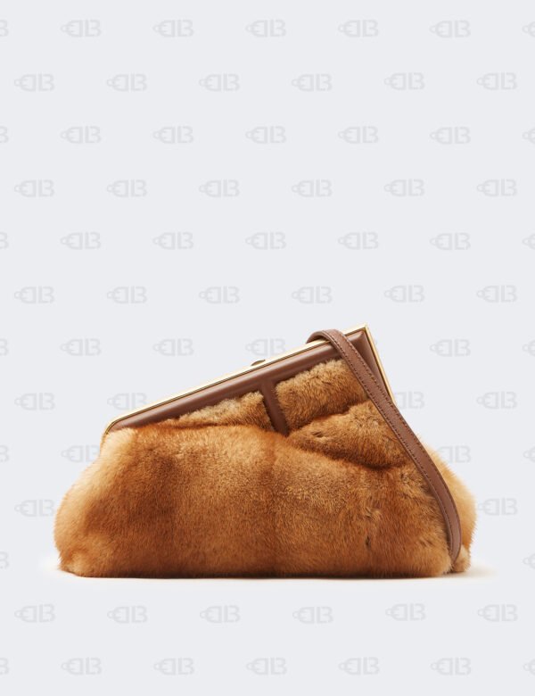 Fendi First Small Brown Fox Fur Bag