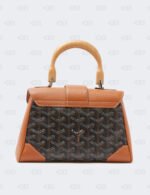 Goyard Brown Goyardine Coated Canvas and Leather Mini Saigon Top Handle Bag