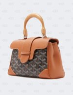 Goyard Brown Goyardine Coated Canvas and Leather Mini Saigon Top Handle Bag
