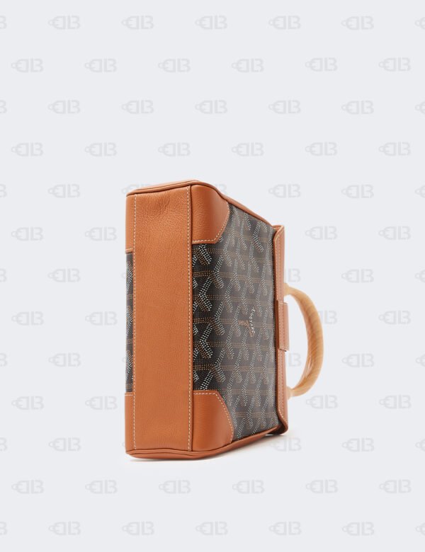 Goyard Brown Goyardine Coated Canvas and Leather Mini Saigon Top Handle Bag