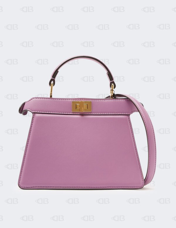Fendi Shiny Nappa Petite Peekaboo I See U Sathel Violetta