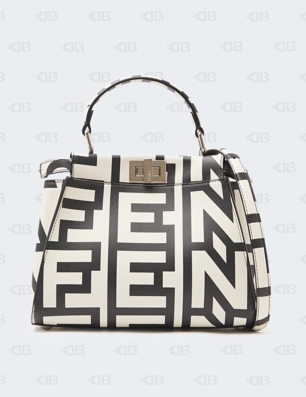 Fendi x Marc Jacobs Nappa Medium PeekabooI SEE U Satchel Black/White