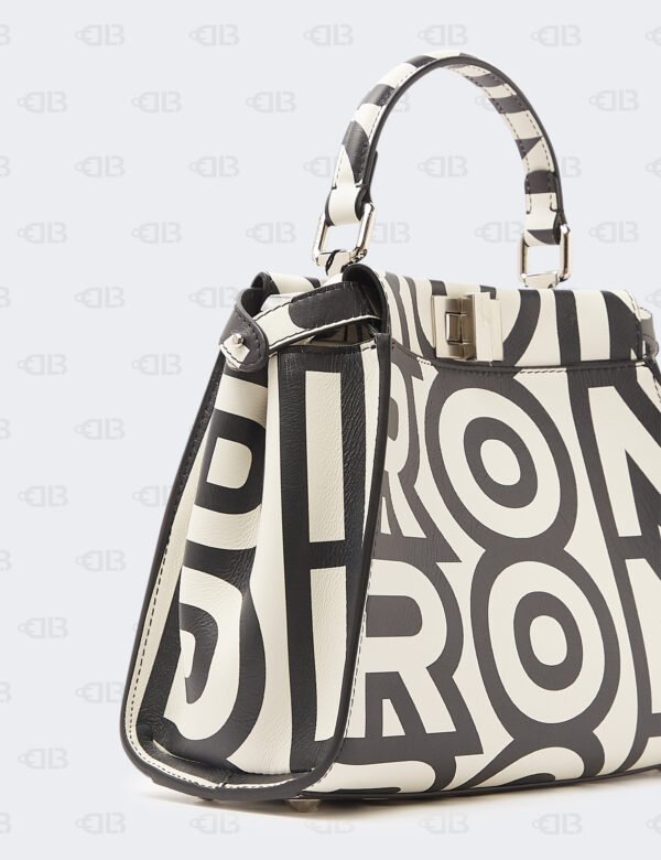 Fendi x Marc Jacobs Nappa Medium PeekabooI SEE U Satchel Black/White