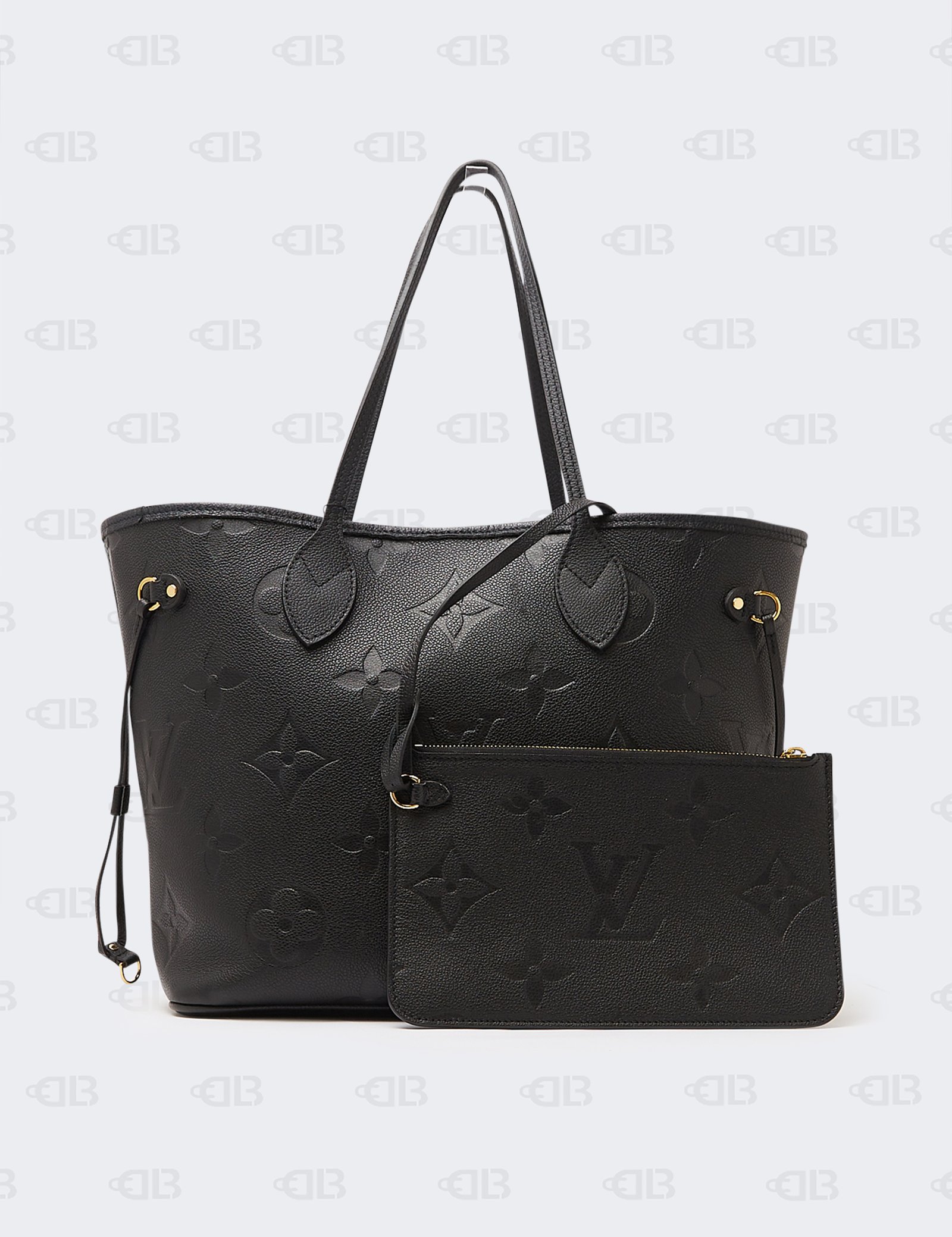 Louis Vuitton Black Leather Empreinte Neverfull MM bag