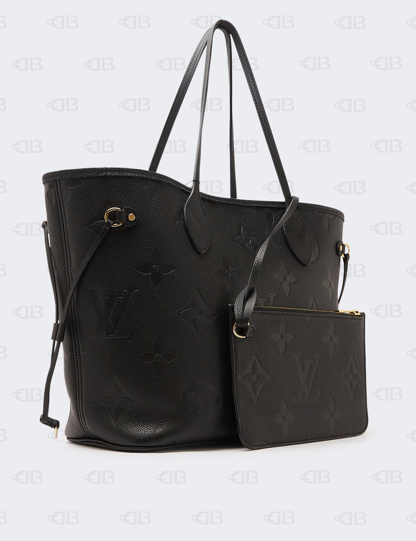 Louis Vuitton Black Leather Empreinte Neverfull MM bag