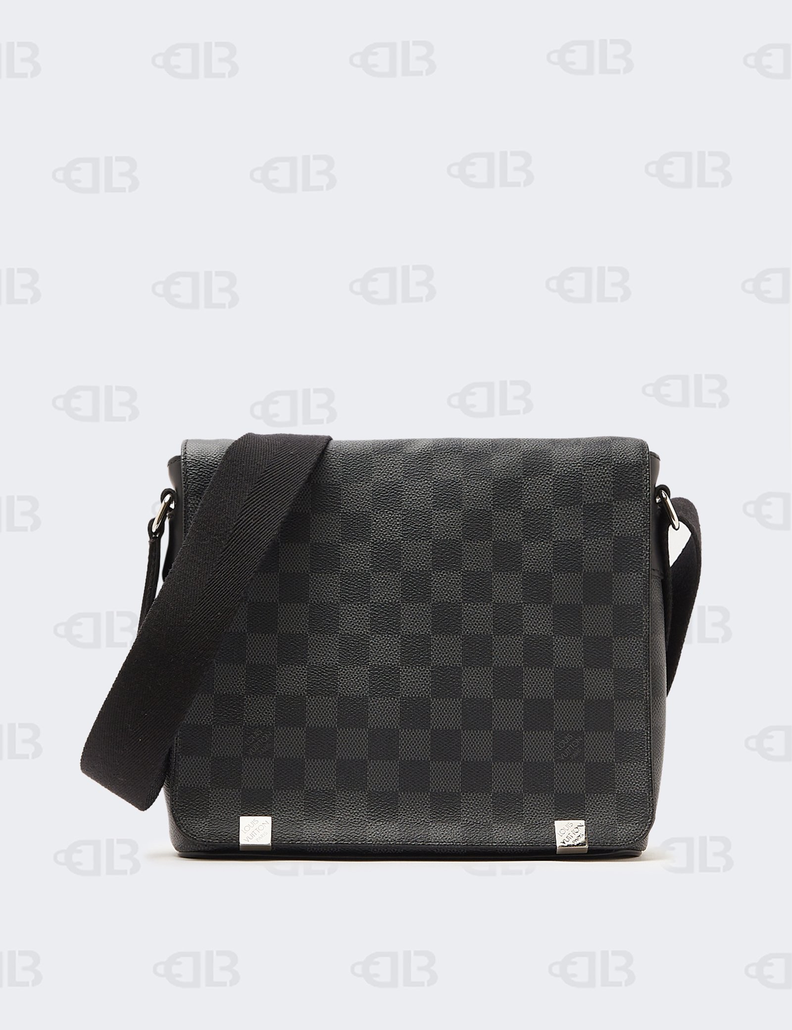 Louis Vuitton Damier Ebene Graphite Canvas District PM Bag