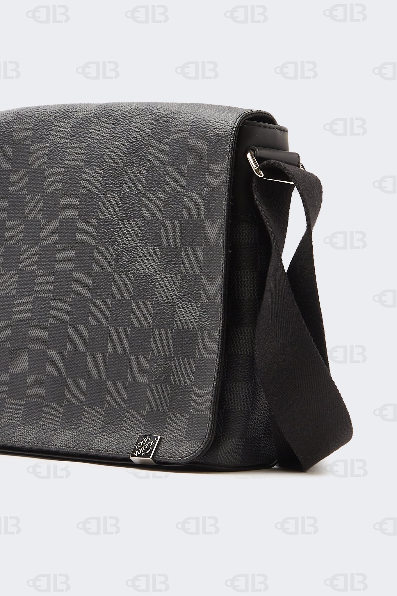 Louis Vuitton Damier Ebene Graphite Canvas District PM Bag