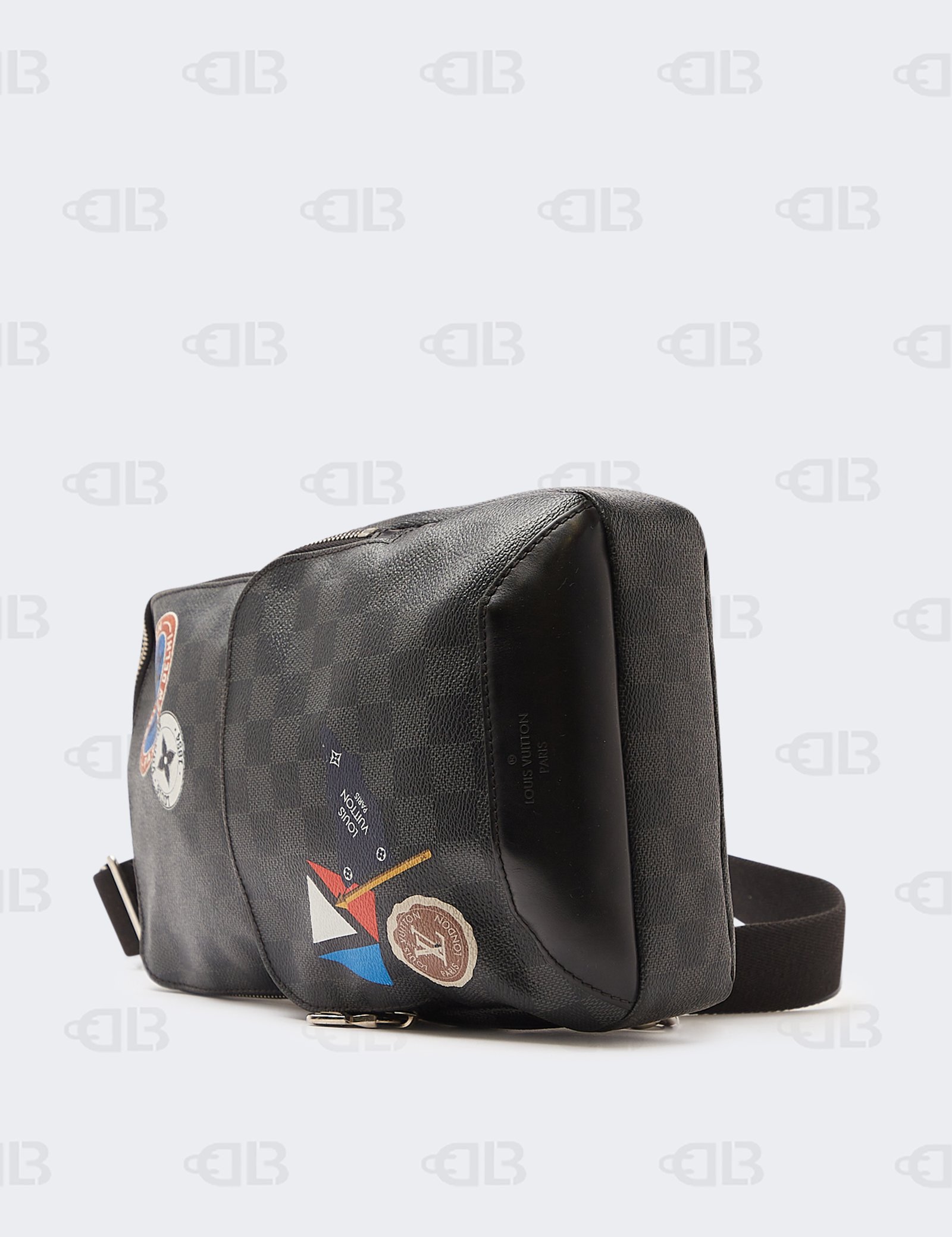 Louis Vuitton Black Damier Graphite LV League Avenue Sling