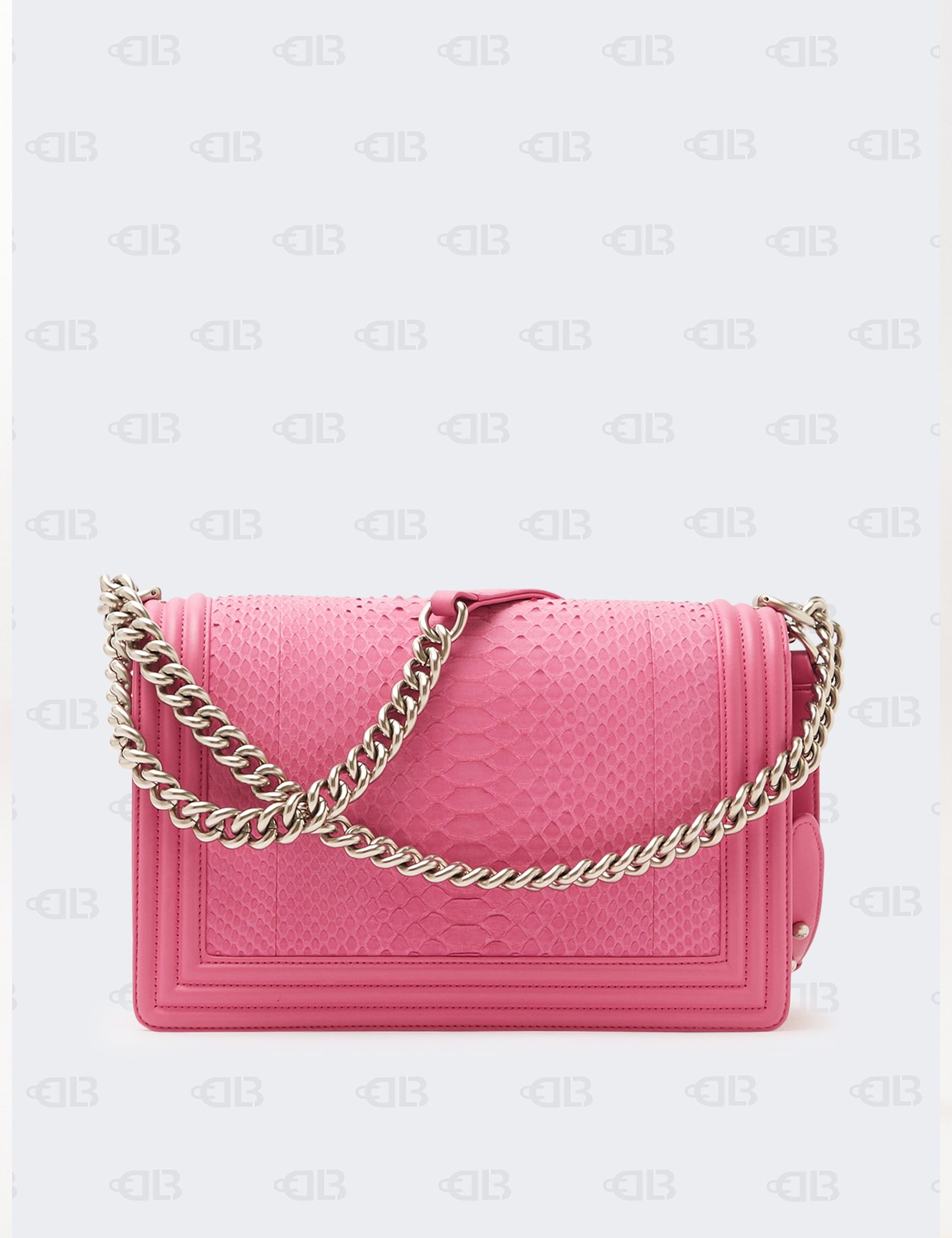 Chanel Snakeskin Medium Boy Flap Pink