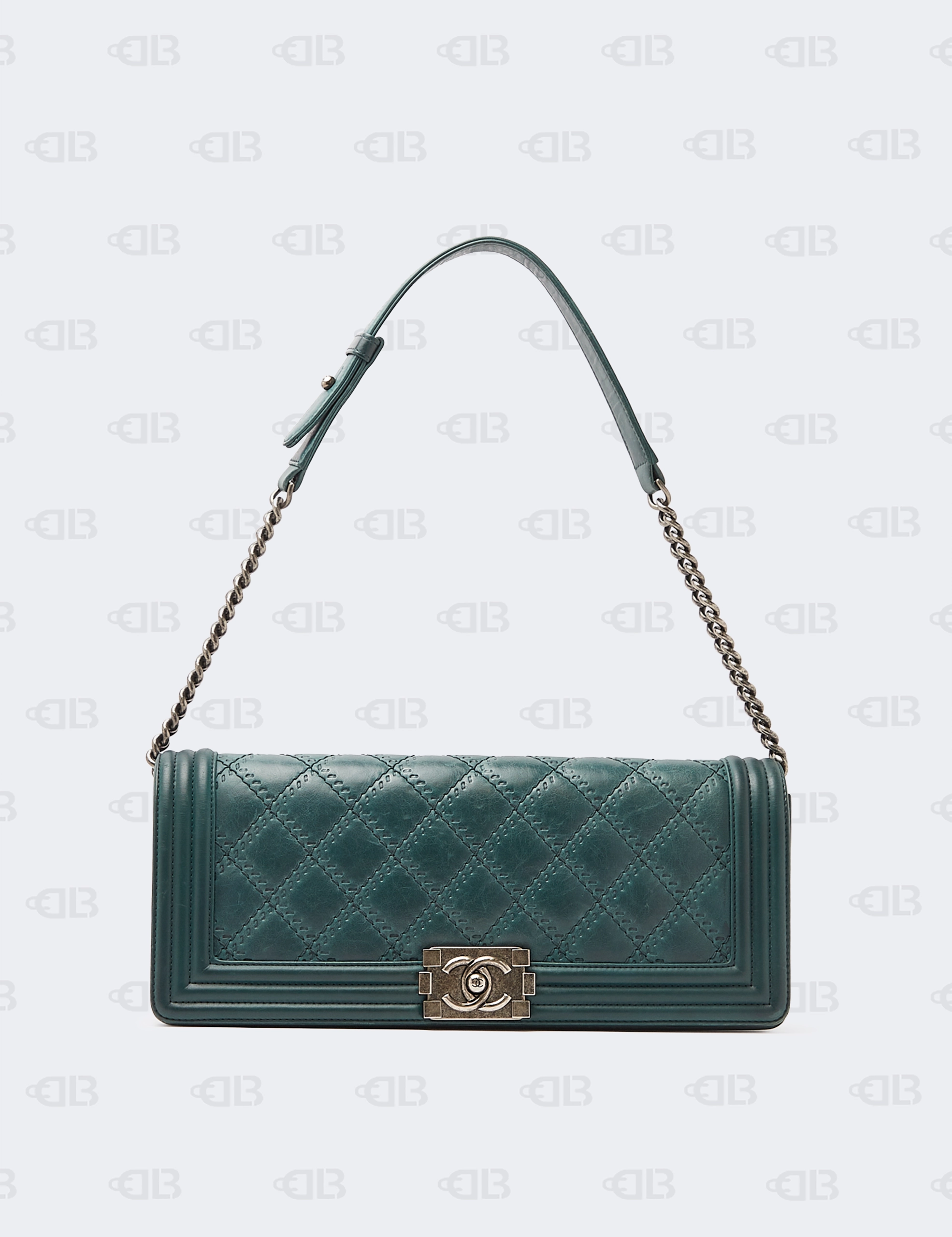 Chanel Teal Quilted Leather Medium Boy Flap Bag