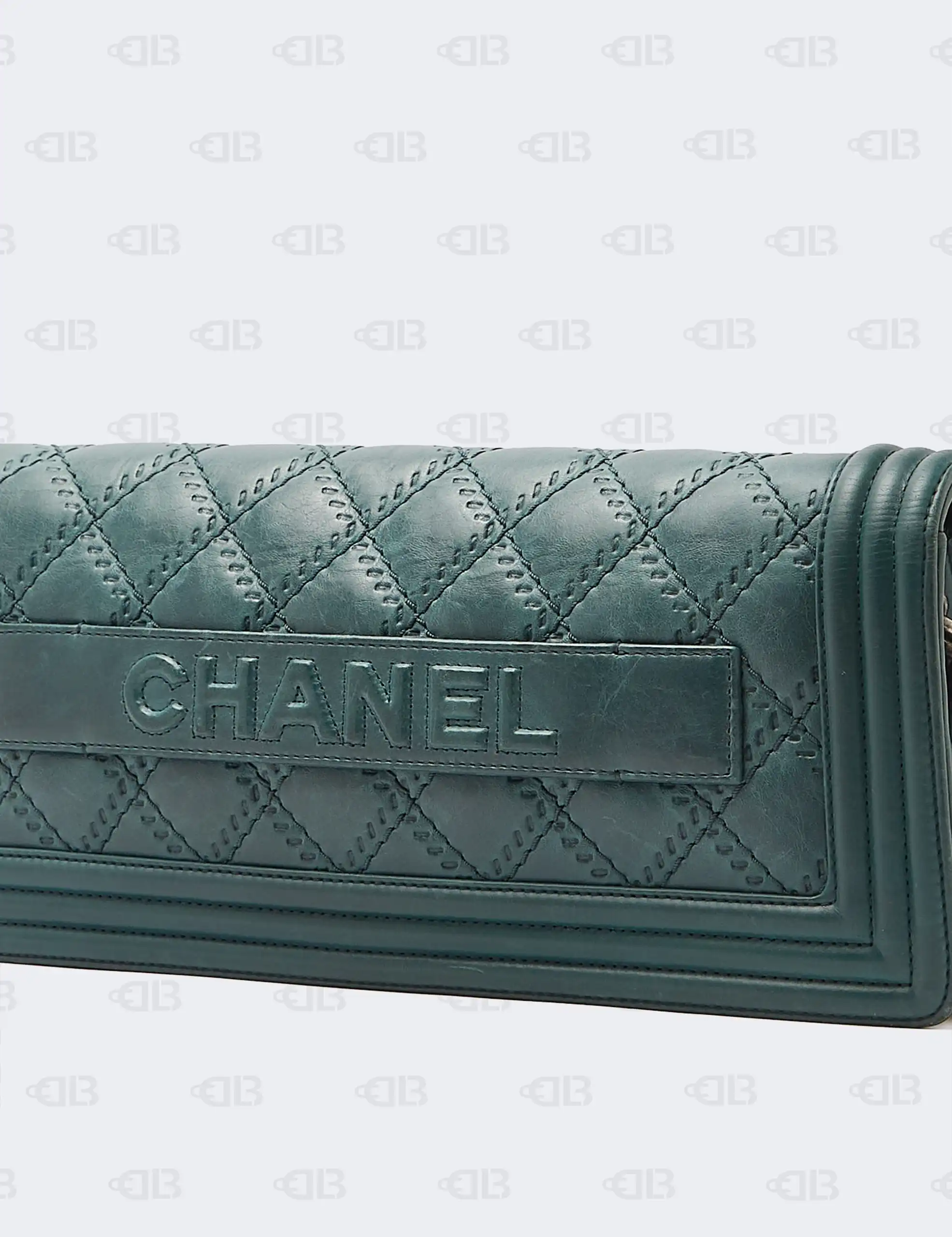 Chanel Teal Quilted Leather Medium Boy Flap Bag