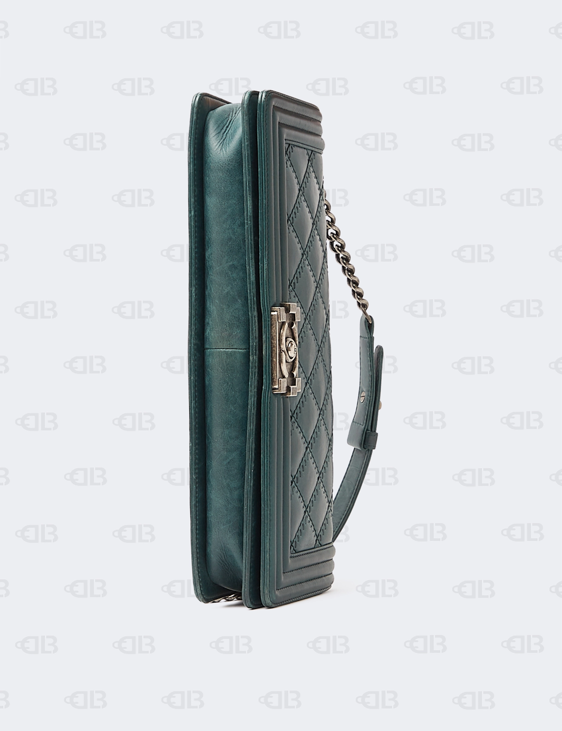 Chanel Teal Quilted Leather Medium Boy Flap Bag