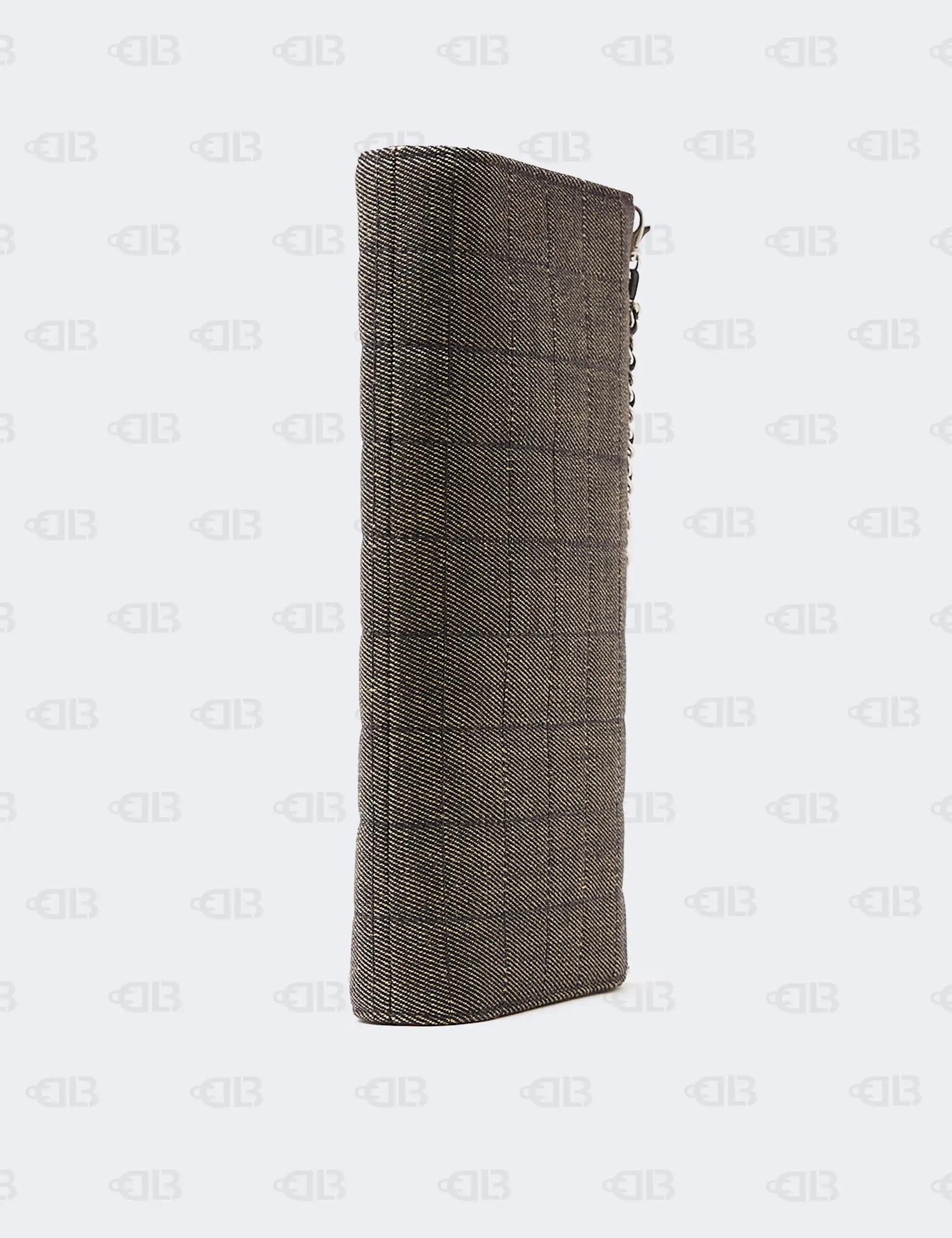 Chanel Grey Denim CC Choco Bar Chain Flap Shoulder Bag