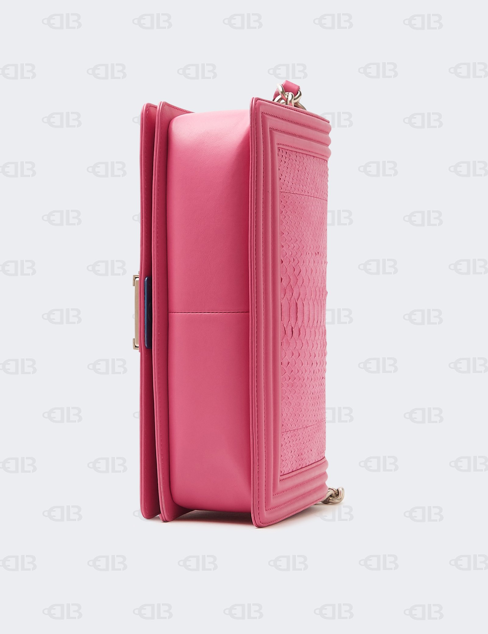 Chanel Snakeskin Medium Boy Flap Pink