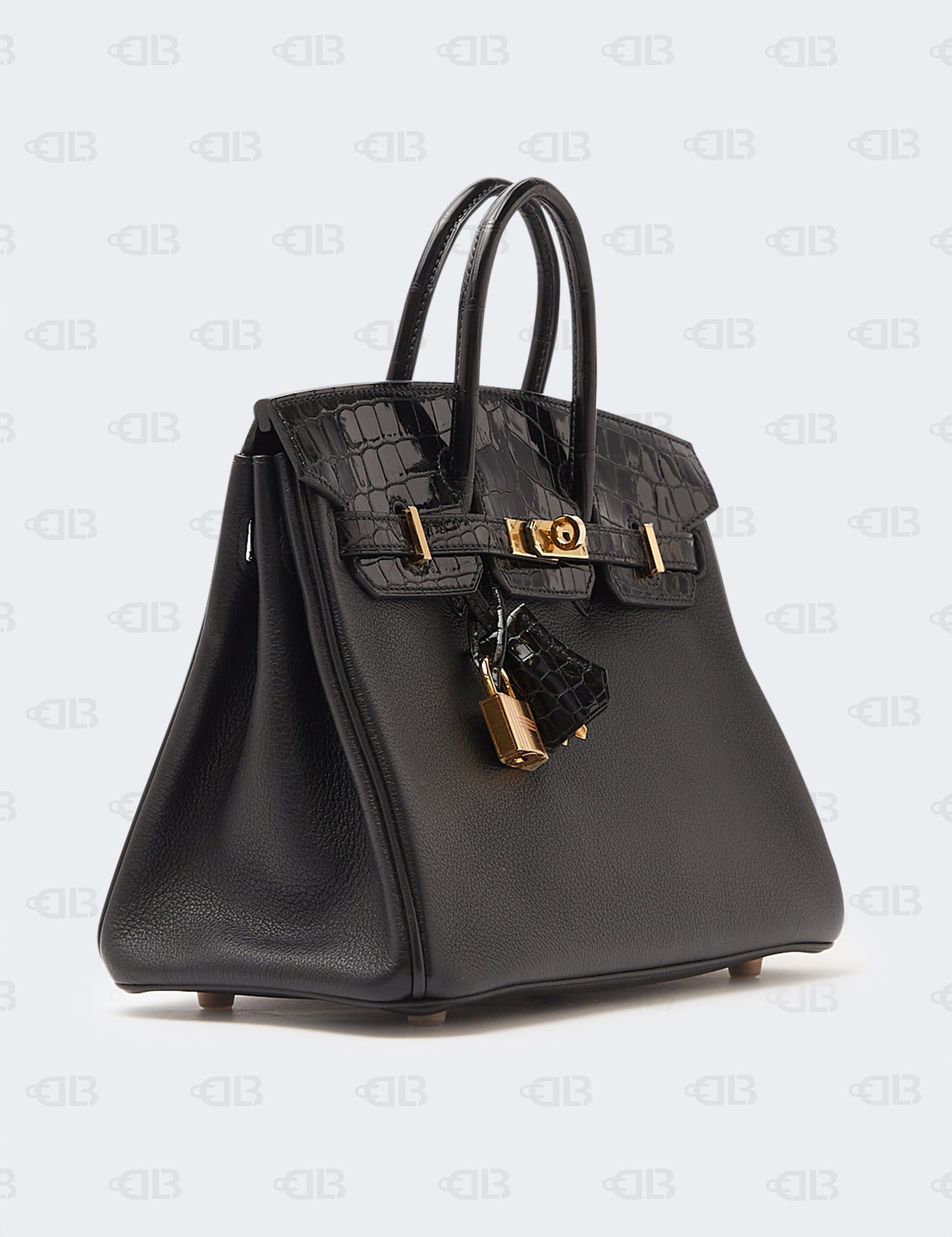 Hermes Noir Novillo Niloticus Touch Birkin 25