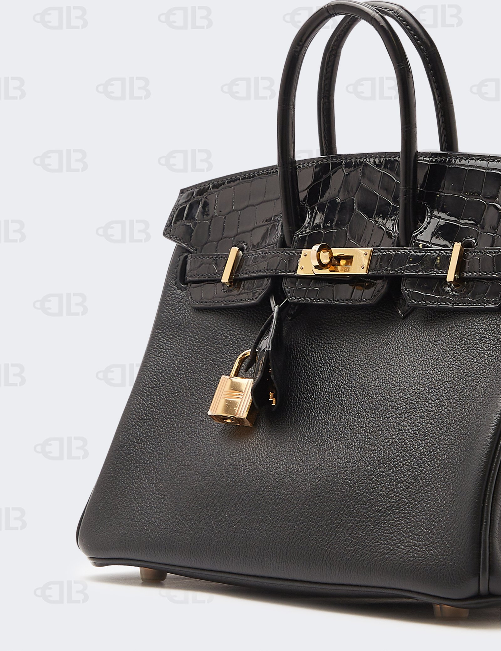 Hermes Noir Novillo Niloticus Touch Birkin 25