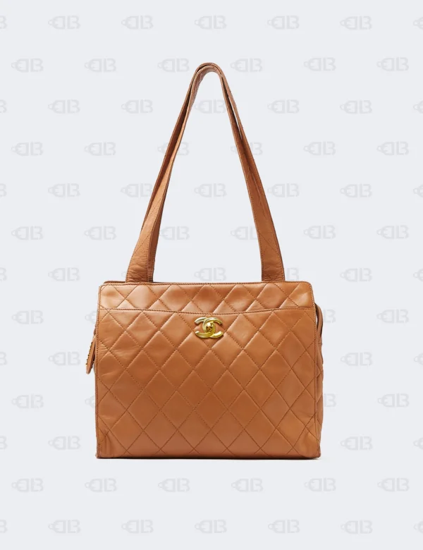 Chanel Brown Metalasse Leather Tote Bag