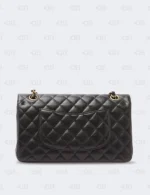 Chanel Black Caviar Leather Classic Double Flap Medium Bag