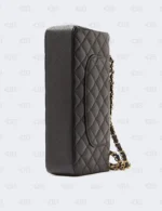 Chanel Black Caviar Leather Classic Double Flap Medium Bag