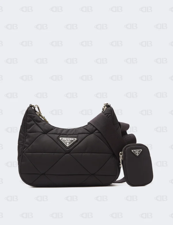 Prada Black Re-Nylon Padded Tessuto Quilted Bag