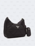 Prada Black Re-Nylon Padded Tessuto Quilted Bag