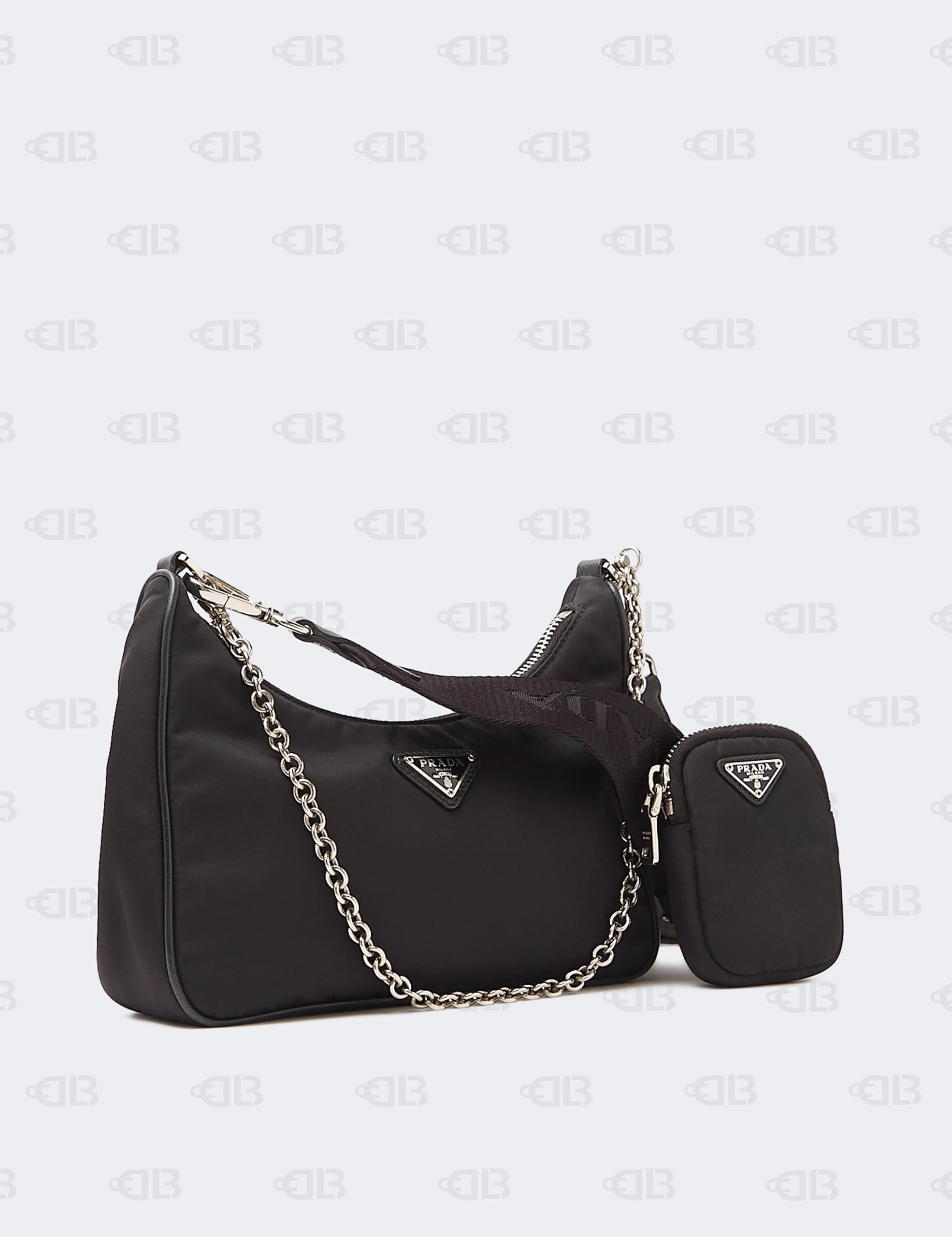 Prada Black Nylon and Saffiano Leather