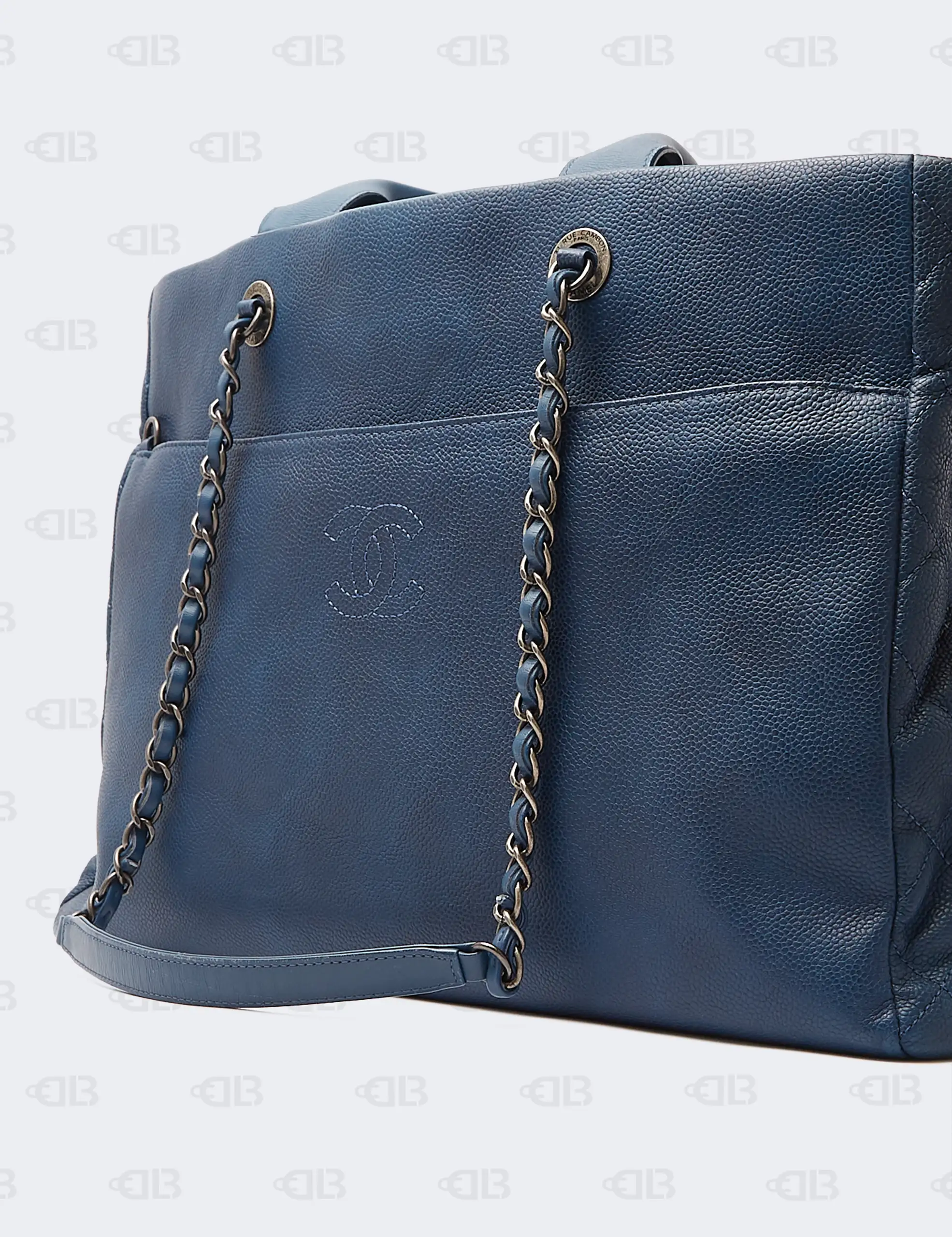 Chanel Black Quilted Caviar Leather Medium Classic Double Flap Bag