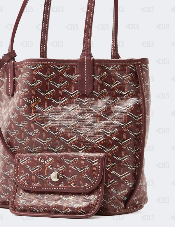 Goyard Red Canvas Mini Anjou Bag