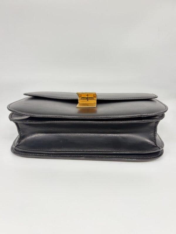 Celine Black Classic Box Medium Leather Bag