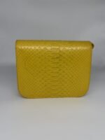 Celine Yellow Python Medium Classic Box Shoulder Bag