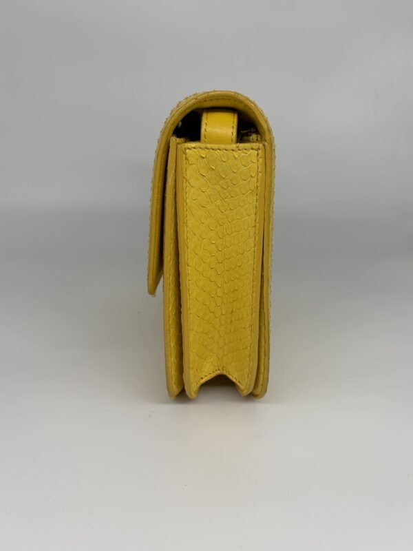 Celine Yellow Python Medium Classic Box Shoulder Bag