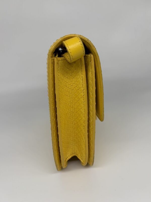 Celine Yellow Python Medium Classic Box Shoulder Bag