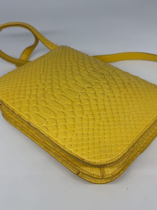 Celine Yellow Python Medium Classic Box Shoulder Bag