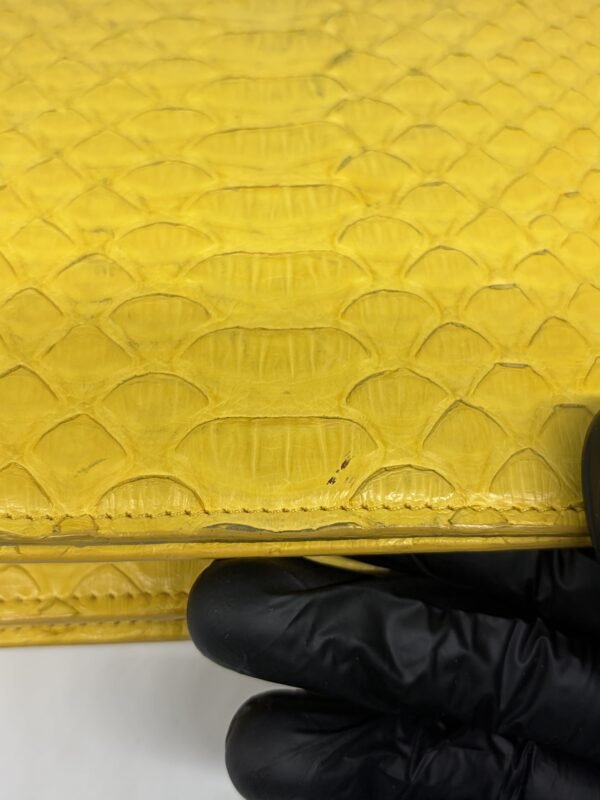 Celine Yellow Python Medium Classic Box Shoulder Bag