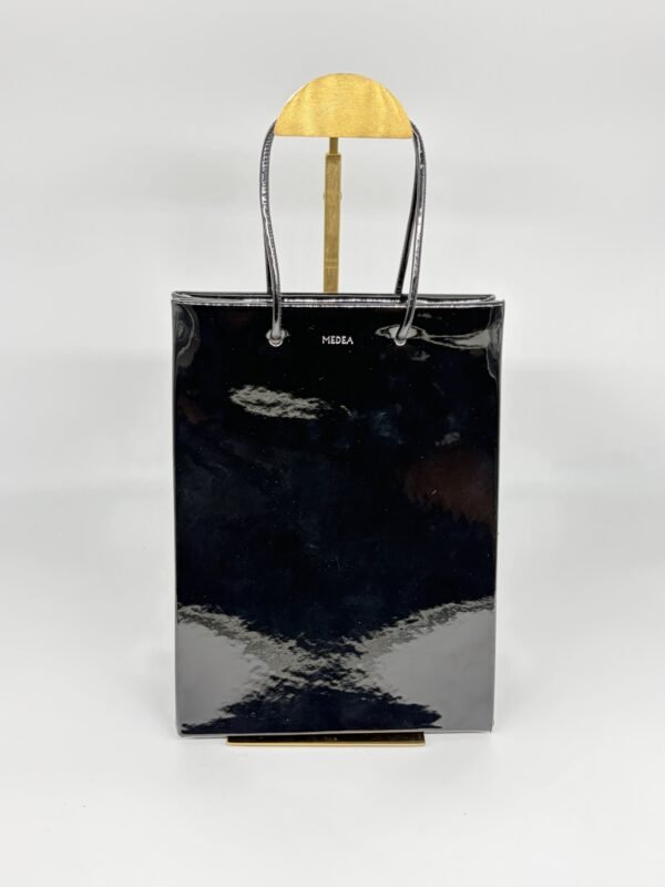 Medea Black Patent Tote Bag