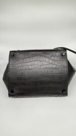 Celine Black Phantom Large Luggage Bag In Corcodile Embossed Leather