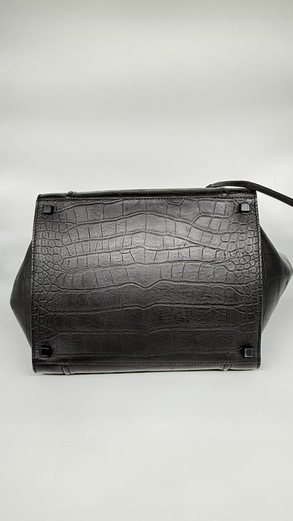 Celine Black Phantom Large Luggage Bag In Corcodile Embossed Leather