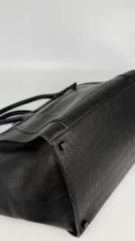 Celine Black Phantom Large Luggage Bag In Corcodile Embossed Leather
