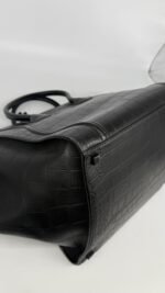 Celine Black Phantom Large Luggage Bag In Corcodile Embossed Leather