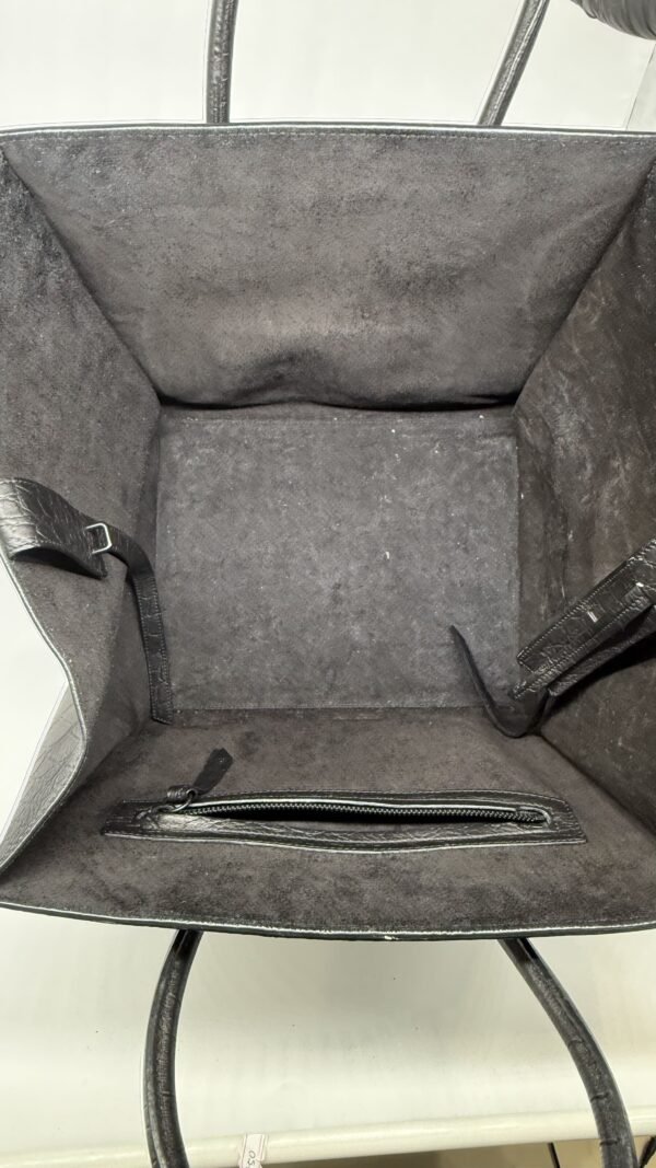 Celine Black Phantom Large Luggage Bag In Corcodile Embossed Leather